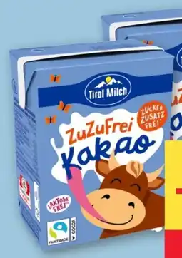 MPreis Tirol Milch ZuZuFrei Kakao Angebot