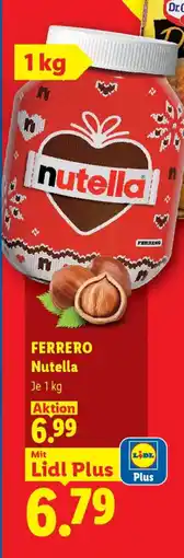 Lidl Ferrero Nutella Angebot