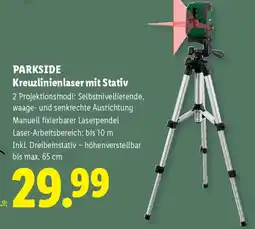 Lidl Parkside Kreuzlinienlaser mit Stativ Angebot