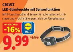 Lidl CRIVIT LED-Stirnleuchte mit Sensorfunktion Angebot