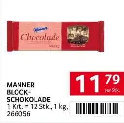 Transgourmet MANNER Block-Schokolade Angebot