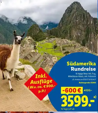 Südamerika Rundreise