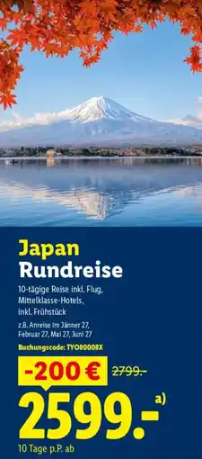 Lidl Reisen Japan Rundreise Angebot