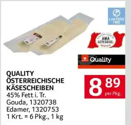 Transgourmet Quality Österreichische Käsescheiben Angebot