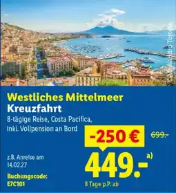Lidl Reisen Westliches Mittelmeer Kreuzfahrt Angebot