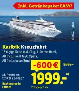 Lidl Reisen Karibik Kreuzfahrt Angebot