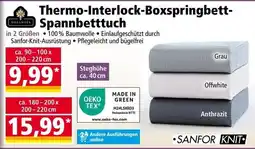 Norma Thermo-Interlock-Boxspringbett-Spannbettuch Angebot