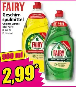 Norma Fairy Geschirrspülmittel Angebot