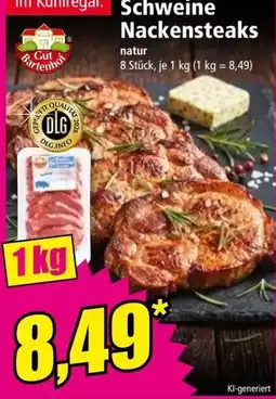 Norma Schweine Nackensteaks natur Angebot