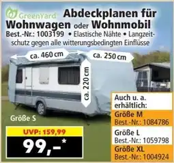 Norma GreenYard Abdeckplanen für Wohnwagen oder Wohnmobil Angebot