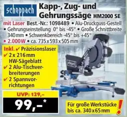 Norma Scheppach Kapp-, Zug- und Gehrungssäge HM2000 SE Angebot