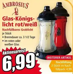 Norma Ambrosius Glas-Königslicht rot/weiß Angebot