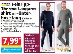 Norma TOPTEX PRO Feinripp-Thermo-Langarmshirt oder -Unterhose lang Angebot