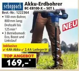 Norma Scheppach Akku-Erdbohrer BC-EB100-X - SET L Angebot