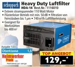 Norma scheppach Heavy Duty Luftfilter HDA-14 Angebot