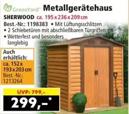 Norma GreenYard Metallgerätehaus SHERWOOD Angebot