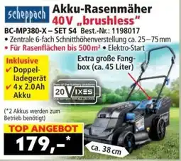 Norma Scheppach Akku-Rasenmäher 40V "brushless" Angebot