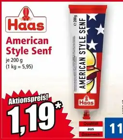 Norma Haas American Style Senf Angebot