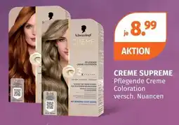Müller Schwarzkopf CREME SUPREME Pflegende Creme Coloration Angebot
