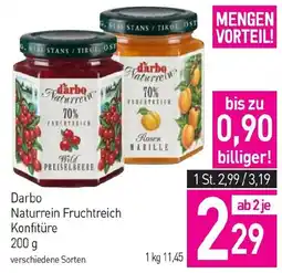 Sutterlüty Darbo Naturrein Fruchtreich Konfitüre Angebot