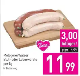 Sutterlüty Metzgerei Walser Blut- oder Leberwürste Angebot