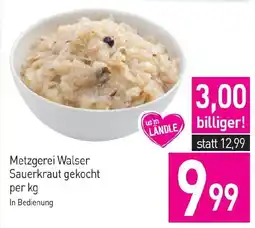 Sutterlüty Metzgerei Walser Sauerkraut gekocht Angebot