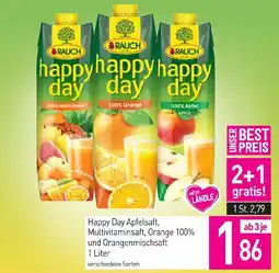 Sutterlüty Happy Day Apfelsaft, Multivitaminsaft, Orange 100% und Orangenmischsaft Angebot