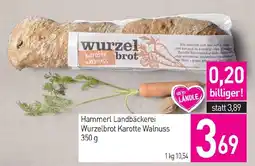 Sutterlüty Hammerl Landbäckerei Wurzelbrot Karotte Walnuss Angebot