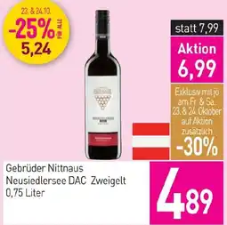 Sutterlüty Gebrüder Nittnaus Neusiedlersee DAC Zweigelt Angebot