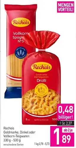 Sutterlüty Recheis Goldmarke, Dinkel oder Vollkorn-Teigwaren Angebot