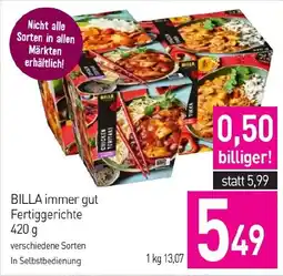 Sutterlüty BILLA immer gut Fertiggerichte Angebot