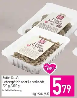 Sutterlüty Sutterlütty's Leberspätzle oder Leberknödel Angebot