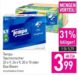 Sutterlüty Tempo Taschentücher Angebot