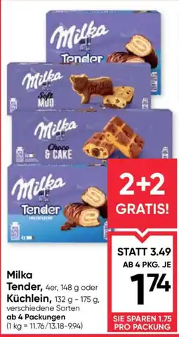 Maximarkt Milka Tender, Küchlein Angebot
