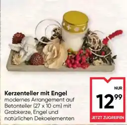 Maximarkt Kerzenteller mit Engel Angebot