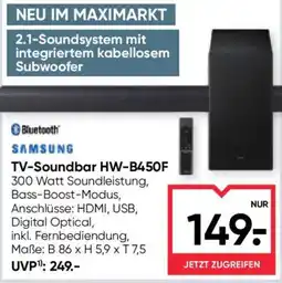 Maximarkt Samsung TV-Soundbar HW-B450F Angebot