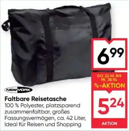 Maximarkt New York Faltbare Reisetasche Angebot