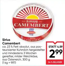 Maximarkt Sirius Camembert Angebot
