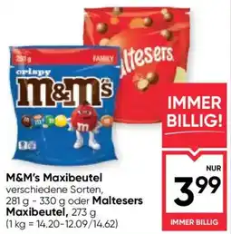 Maximarkt M&M's Maxibeutel Angebot