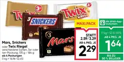 Maximarkt Mars, Snickers oder Twix Riegel Angebot