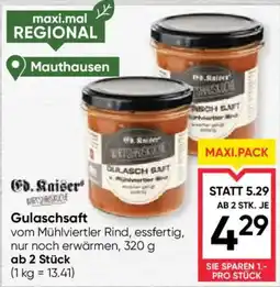 Maximarkt Ed. Kaiser Gulaschsaft Angebot