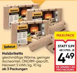 Maximarkt Barbecue Holzbriketts Angebot