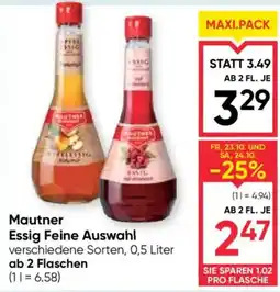 Maximarkt Mautner Essig Feine Auswahl Angebot