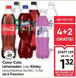 Maximarkt Coca-Cola Limonaden oder Kinley Angebot