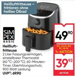 Maximarkt SimPex Basic Heißluftfritteuse Angebot
