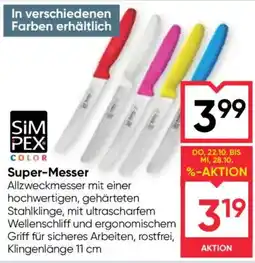 Maximarkt SimPex Color Super-Messer Angebot