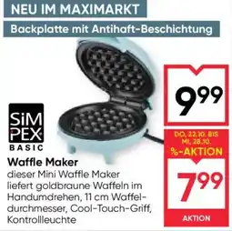 Maximarkt SimPex Basic Waffle Maker Angebot