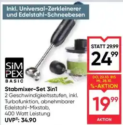 Maximarkt SimPex Basic Stabmixer-Set 3in1 Angebot