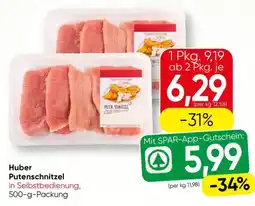 SPAR Gourmet Huber Putenschnitzel Angebot