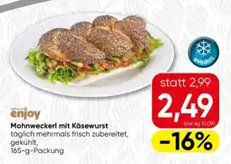 SPAR Gourmet Spar Enjoy Mohnweckerl mit Käsewurst Angebot